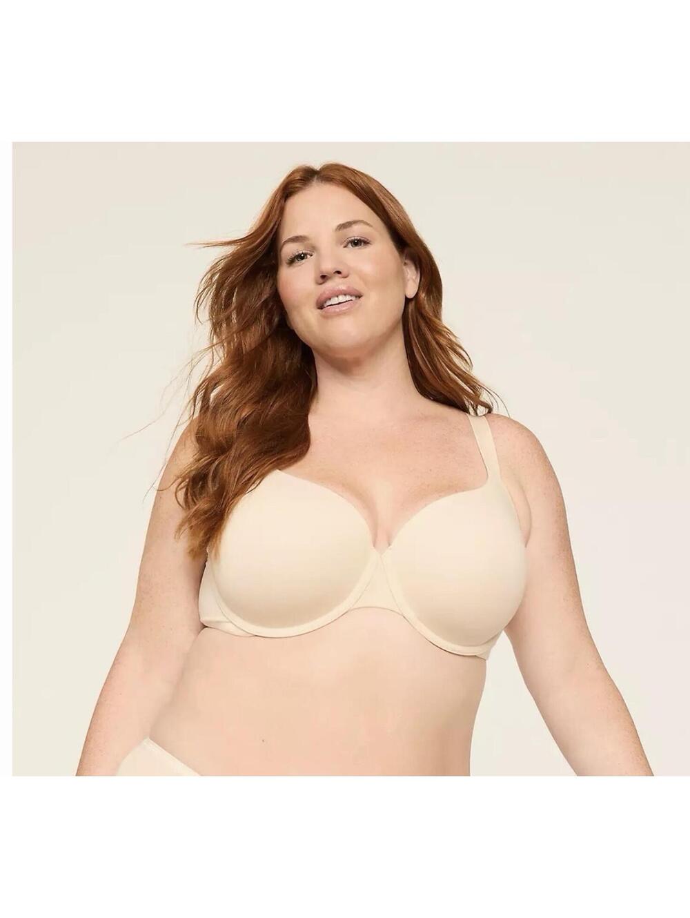 NWT Cacique Cotton Lightly Lined T-Shirt Bra 42DDD in Beige